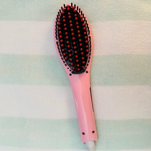 CHARME’ PARIS magic brush hair straightening adjustable heat pink - Picture 3 of 5
